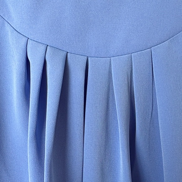 NWOT Lands' End Blue Pleated Blouse - Size 10 - Picture 5 of 14